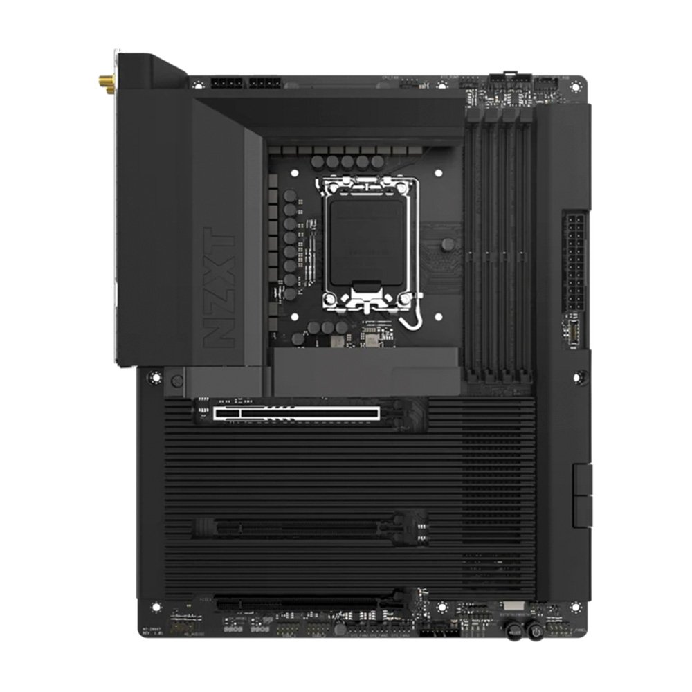 Placa Mãe Gaming NZXT N7 Z890, Intel Z890, LGA 1851, ATX, DDR5, com Wi-Fi e Cover, Preta - N7-Z89XT-B1