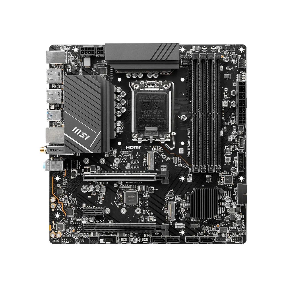 Placa-Mãe MSI PRO B760M-A WIFI, Intel, LGA 1700, Micro-ATX, DDR5, Wi-Fi - PROB760MAWIFI