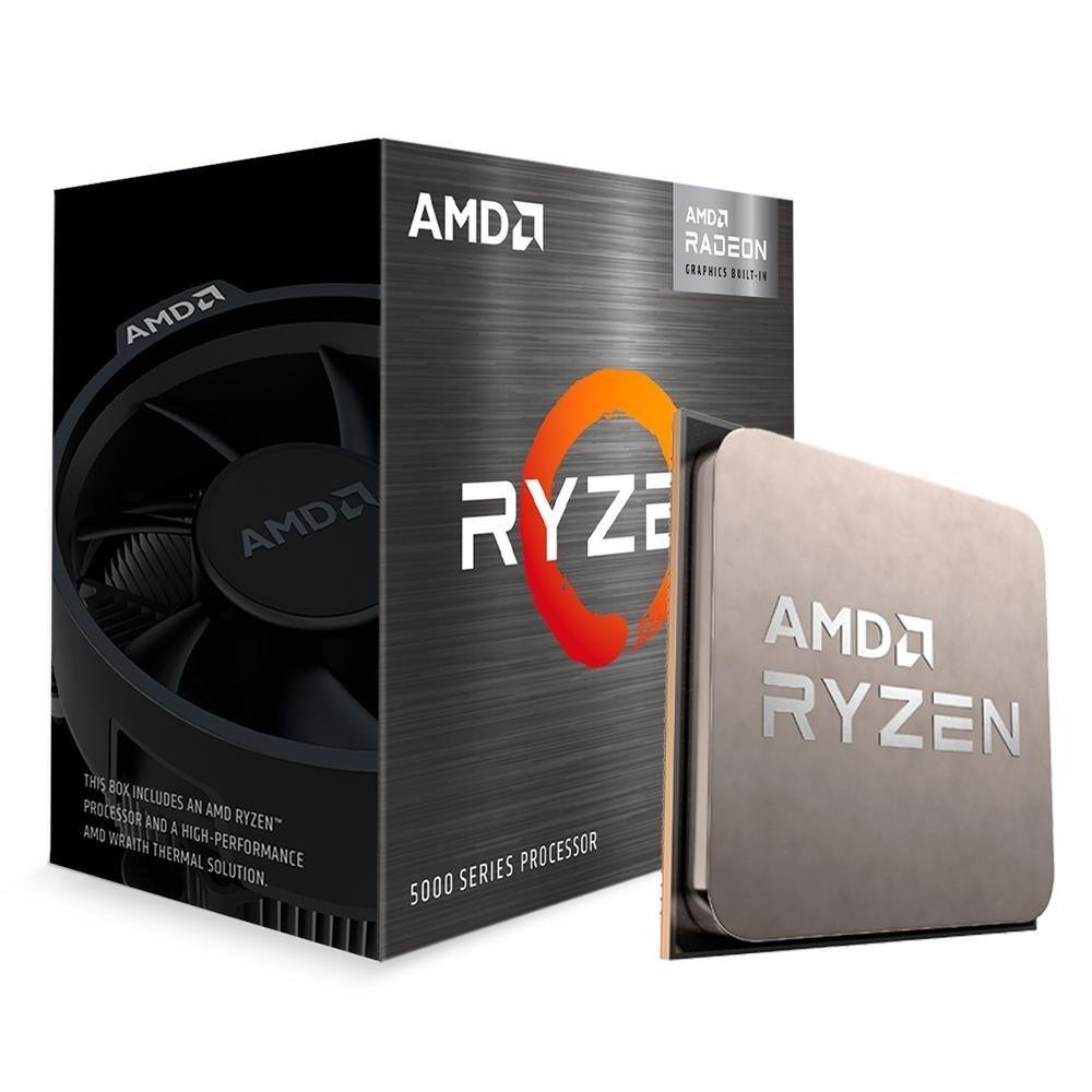 Processador AMD Ryzen 5 4500, 3.6GHz (4.1GHz Max Turbo), Cache 11MB, 6 Núcleos, 12 Threads, AM4, Sem video Integrado - 100-100000644BOX