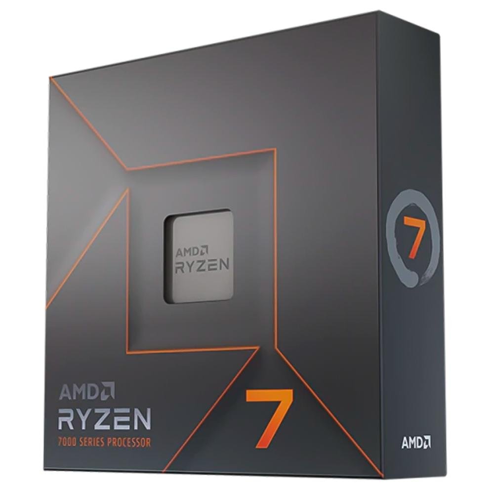 Processador AMD Ryzen 7 7700X, 4.5GHz (5.4GHz Max Turbo), Cache 40MB, 8 Núcleos, 16 Threads, AM5, Com Vídeo Integrado - 100-100000591WOF