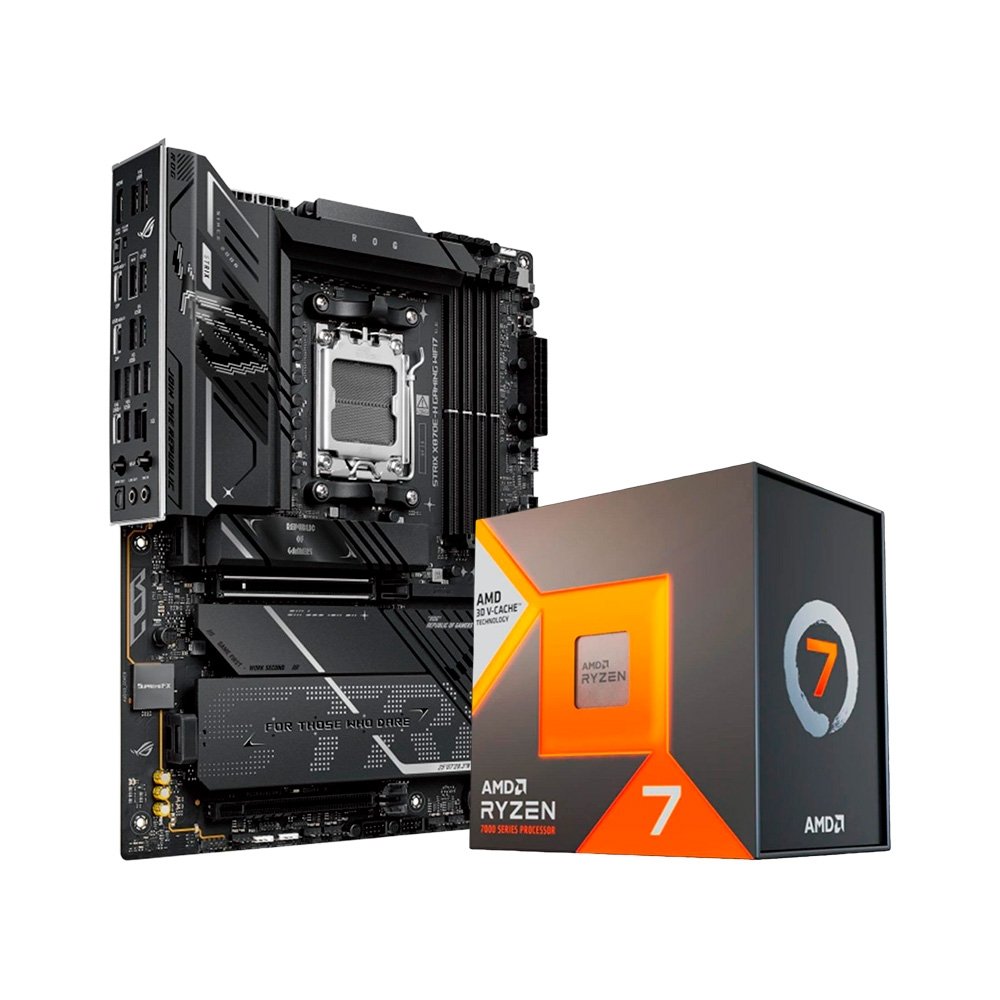 Processador AMD Ryzen 7 7800X3D + Placa Mãe ASUS ROG STRIX X870E-H GAMING WIFI7